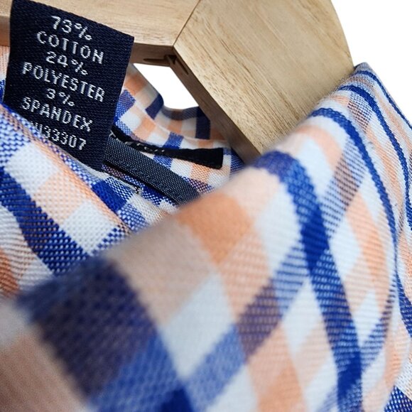 Dockers Battery Street Mens Classic Fit Stretch Plaid Button-Down Shirt L - Picture 4 of 8